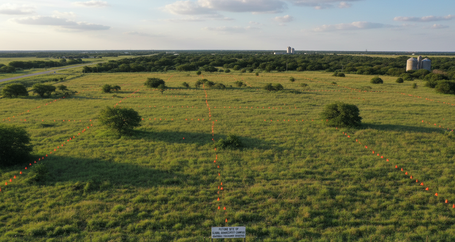 Greenfield hyperscale data center site before earthwork preparation