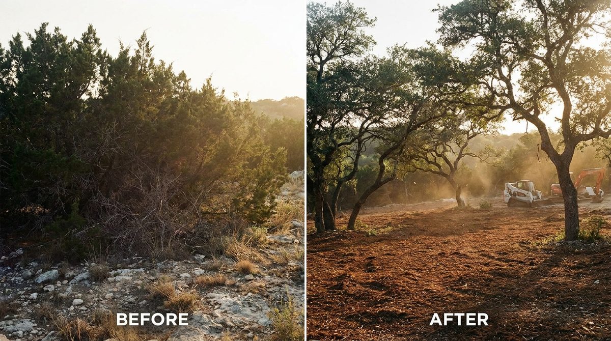 Dense Cedar vs. Cleared Zone