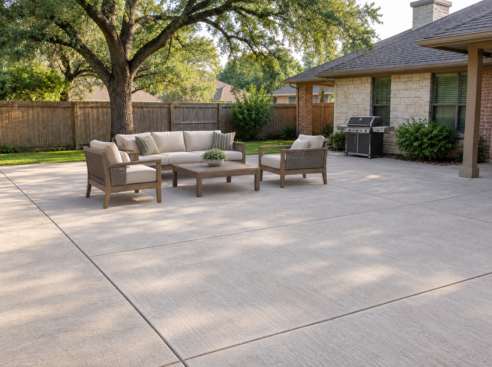New patio slab over compacted fill (illustration)